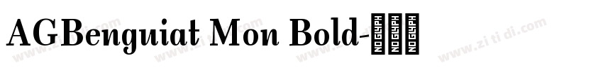 AGBenguiat Mon Bold字体转换